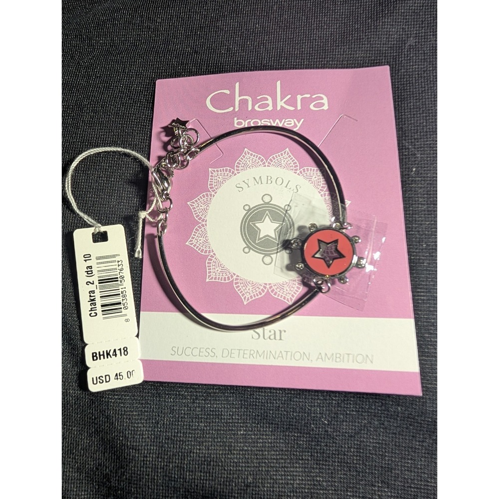 Brosway Chakra Star Bracelet Pink Swarovski Crystals Stainless Steel‎ MSRP $45